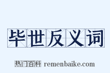 毕世反义词是什么意思的图片